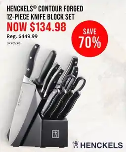 Cabela's HENCKELS CONTOUR FORGED 12-Piece Knife Block Set offer