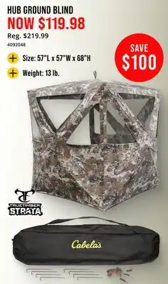Cabela's HUB GROUND BLIND offer