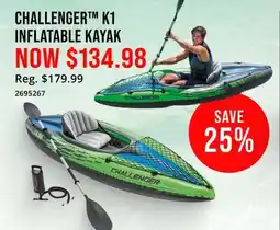 Cabela's CHALLENGER K1 INFLATABLE KAYAK offer