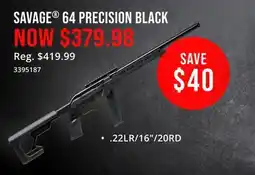 Cabela's Savage 64 Precision Black offer