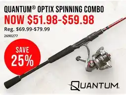 Cabela's QUANTUM OPTIX SPINNING COMBO offer