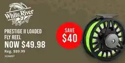 Cabela's WHITE RIVER FLY SHOP PRESTIGE II LOADED FLY REEL offer