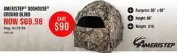 Cabela's AMERISTEP DOGHOUSE GROUND BLIND offer