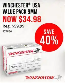 Cabela's WINCHESTER USA VALUE PACK 9MM offer