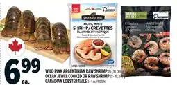 Metro Wild pink argentinian raw shrimp ocean jewel cooked or raw shrimp canadian lobster tails offer