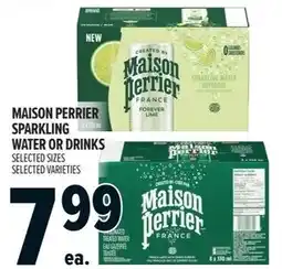 Metro Maison perrier sparkling water or drinks offer