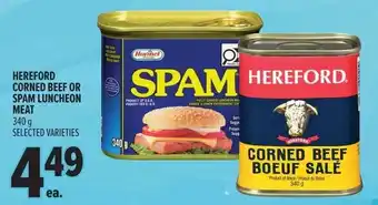 Metro Hereford corned beef or spam luncheon meat offer