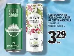 Metro Sober carpenter non alcoholic beer or clever mocktails offer