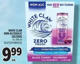 Metro White claw non alcoholic seltzers offer