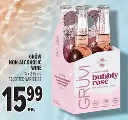 Metro Grüvi non alcoholic wine offer