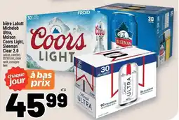Metro bière Labatt Michelob Ultra Molson Coors Light Sleeman Clear 2.0 offer