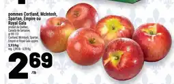 Metro Pommes cortland mcintosh spartan empire ou royal gala offer