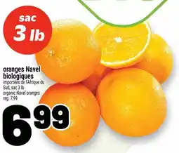 Metro Oranges navel biologiques offer