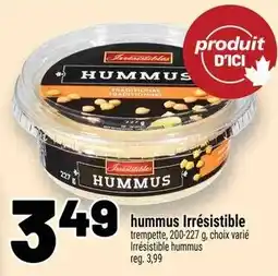 Metro Hummus irrésistible offer