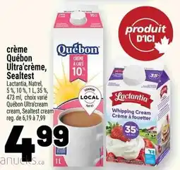 Metro Crème québon ultra'crème sealtest offer