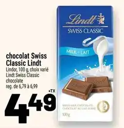 Metro Chocolat swiss classic lindt offer