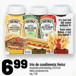 Metro trio de condiments Heinz offer