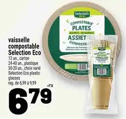 Metro vaisselle compostable Selection Eco offer