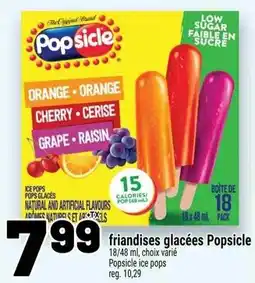 Metro friandises glacées Popsicle offer
