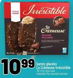 Metro barres glacées La Crémeuse Irrésistible offer