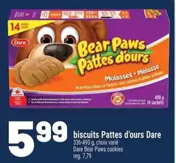 Metro biscuits Pattes d ours Dare offer