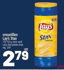 Metro croustilles Lays Stax offer