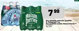 Metro Eau minérale naturelle gazéifiée S Pellegrino ou Eau gazéifiée traitée Maison Perrier offer
