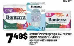 Metro Bonterra Papier hygiénique 9-27 rouleaux, papiers-mouchoirs 3-6 boîtes ou essuie-tout 3-6 rouleaux offer