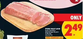 No Frills Pork half loin offer