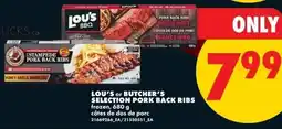 No Frills Lous or butchers selection pork back ribs offer