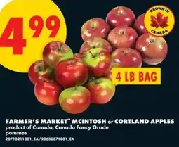 No Frills Farmers market mcintosh or cortland apples offer