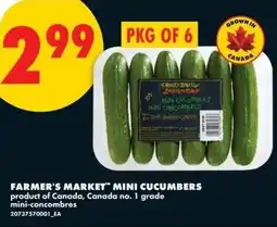 No Frills Farmers market mini cucumbers offer