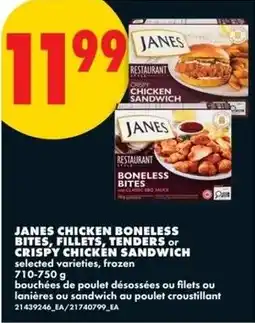 No Frills Janes chicken boneless bites fillets tenders or crispy chicken sandwich offer