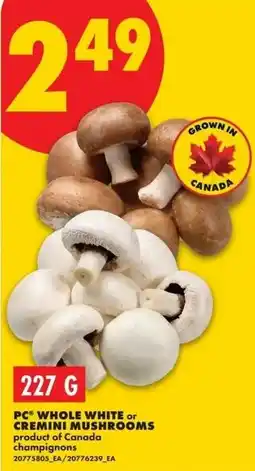 No Frills Pc whole white or cremini mushrooms offer