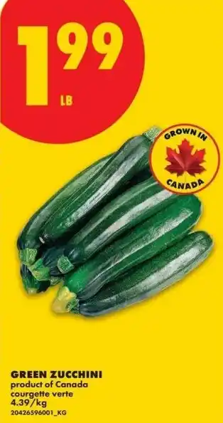 No Frills Green zucchini offer