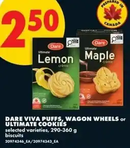 No Frills Dare viva puffs wagon wheels or ultimate cookies offer