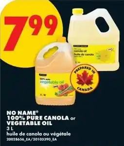 No Frills No name 100% pure canola or vegetable oil offer