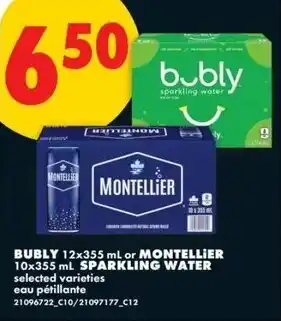 No Frills Bubly or montellier sparkling water offer