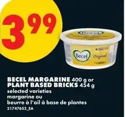 No Frills Becel margarine or plant based bricks offer