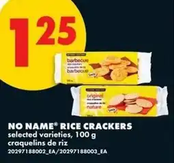 No Frills No name rice crackers offer