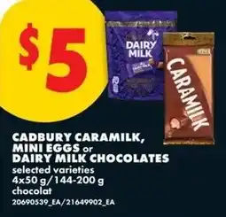 No Frills Cadbury caramilk mini eggs or dairy milk chocolates offer