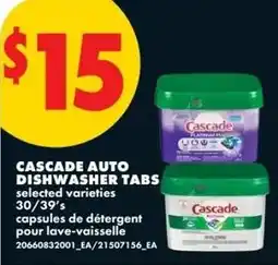 No Frills Cascade auto dishwasher tabs offer