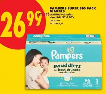 No Frills Pampers super big pack diapers offer