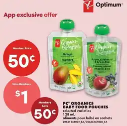 No Frills Pc organics baby food pouches offer