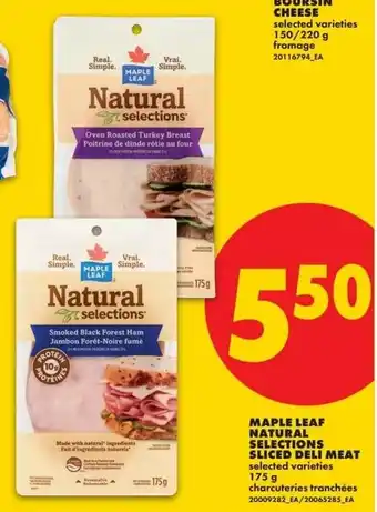 No Frills Maple leaf natural selections sliced deli meat offer