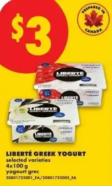 No Frills Liberté greek yogurt offer