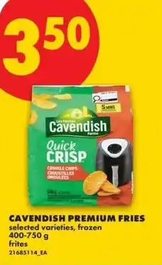 No Frills Cavendish premium fries offer