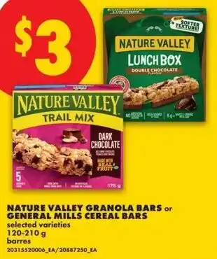 No Frills Nature valley granola bars or general mills cereal bars offer