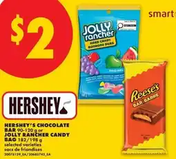 No Frills Hersheys chocolate bar or jolly rancher candy bag offer