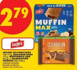 No Frills Leclerc go pure bars nugabar bars muffinmax bar or celebration cookies offer